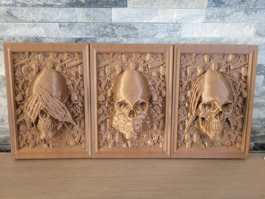 Impressions 3D skull 3 cadres