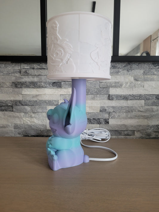 Impression 3D blue lampe