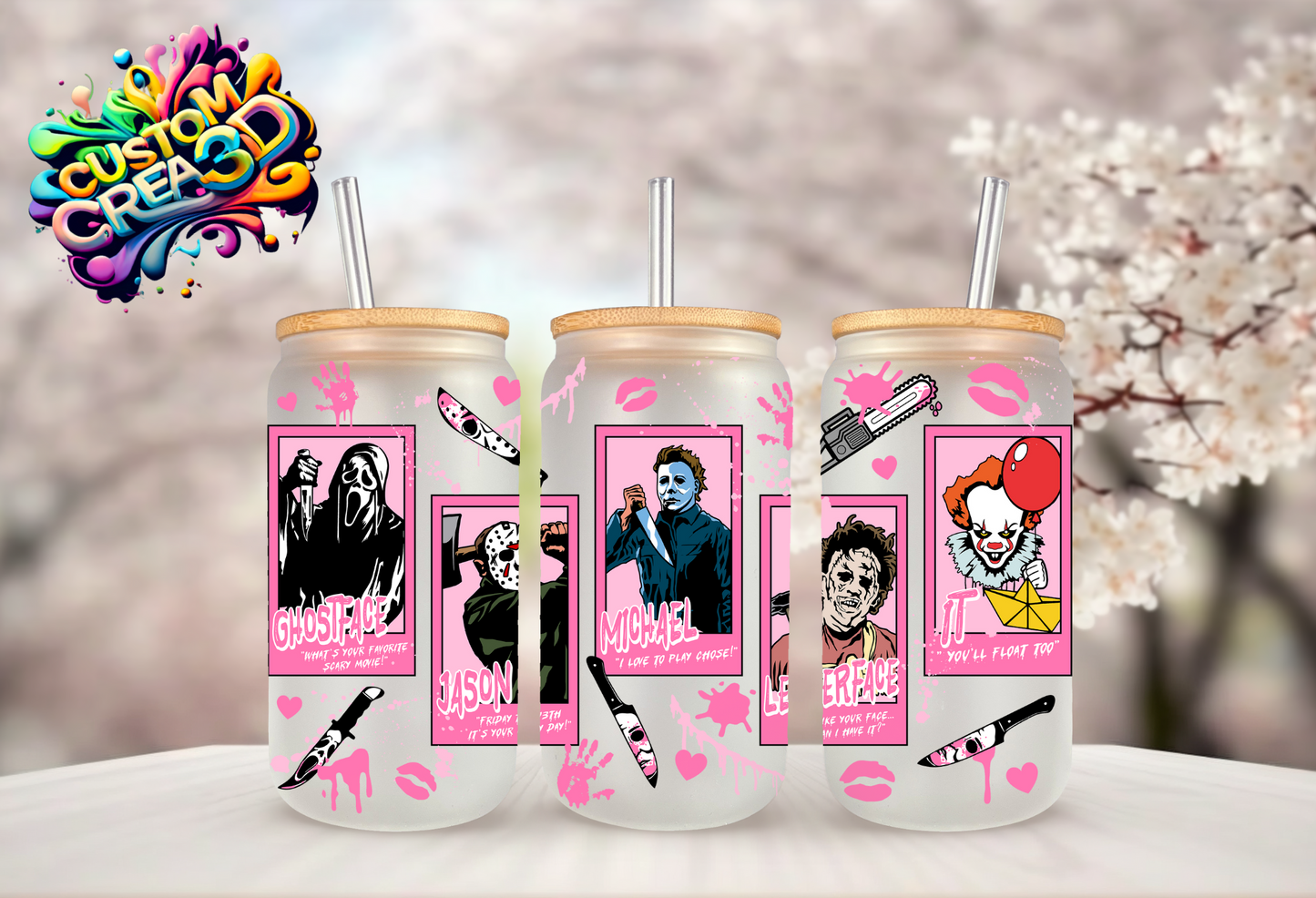 Verre effet givré personnalisable