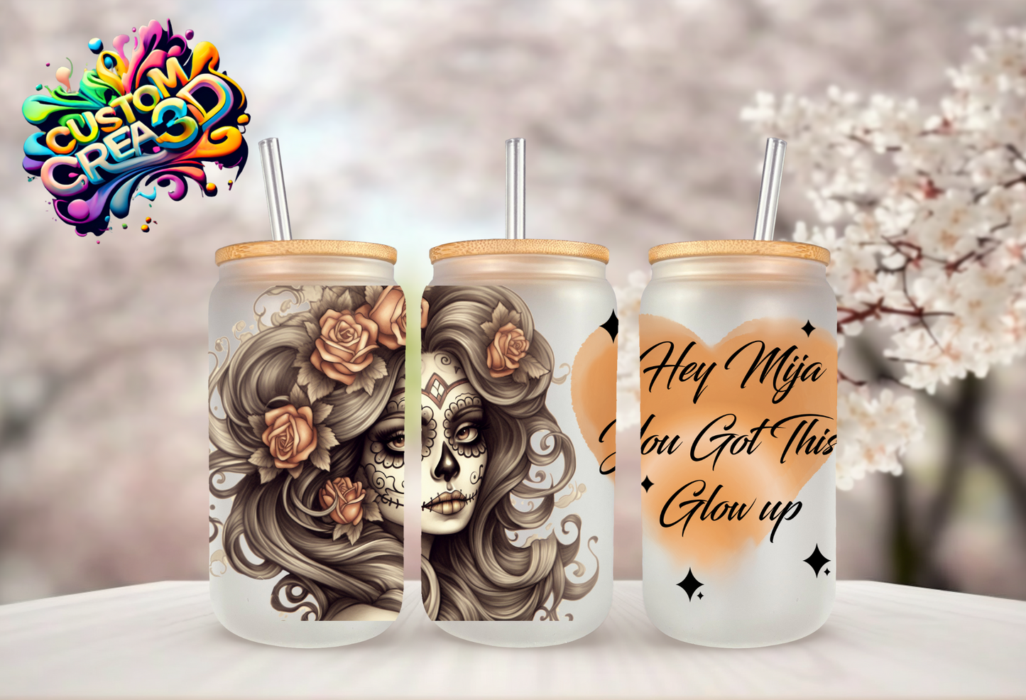 Verre effet givré visage femme