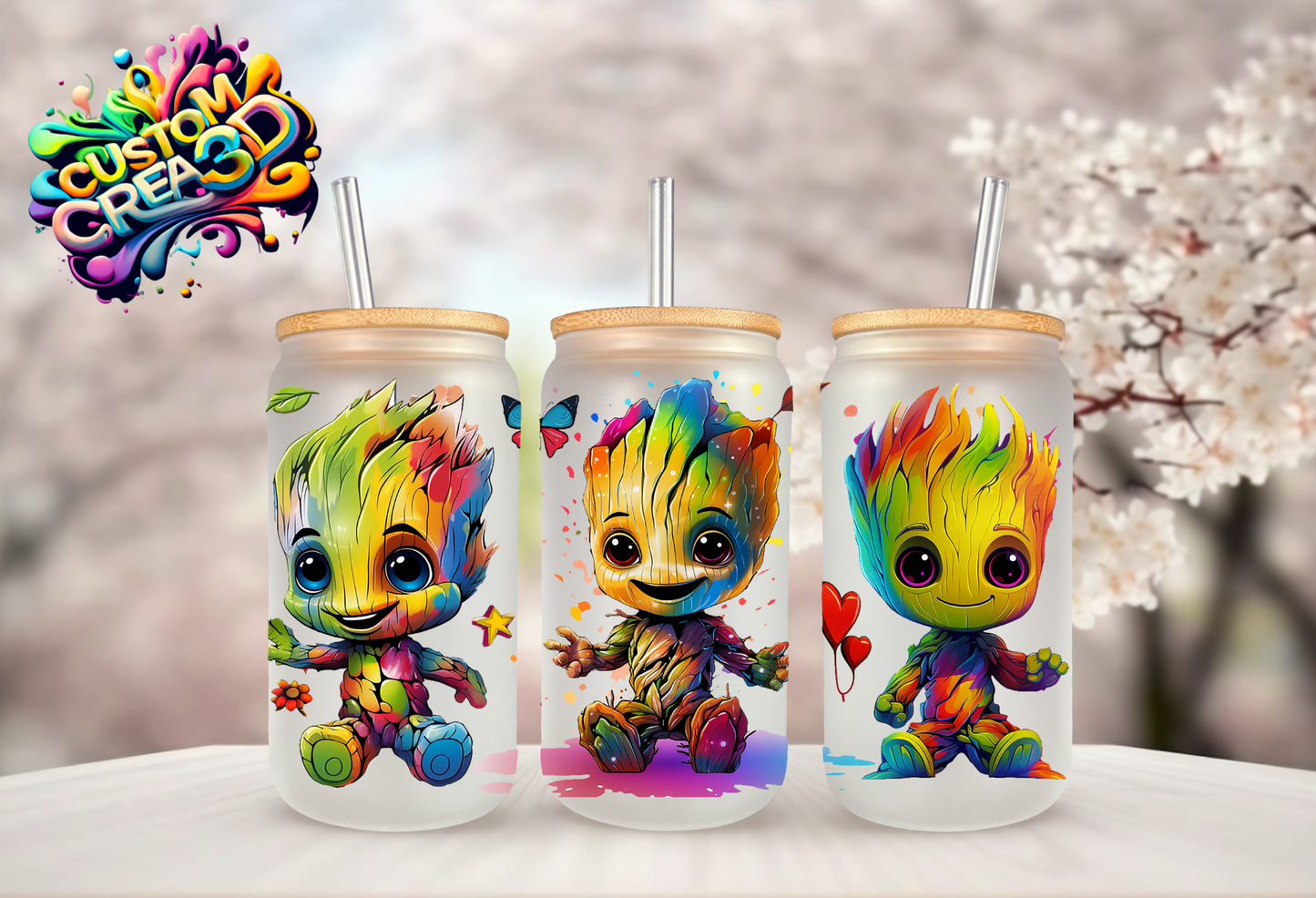 Verre effet givré personnalisable