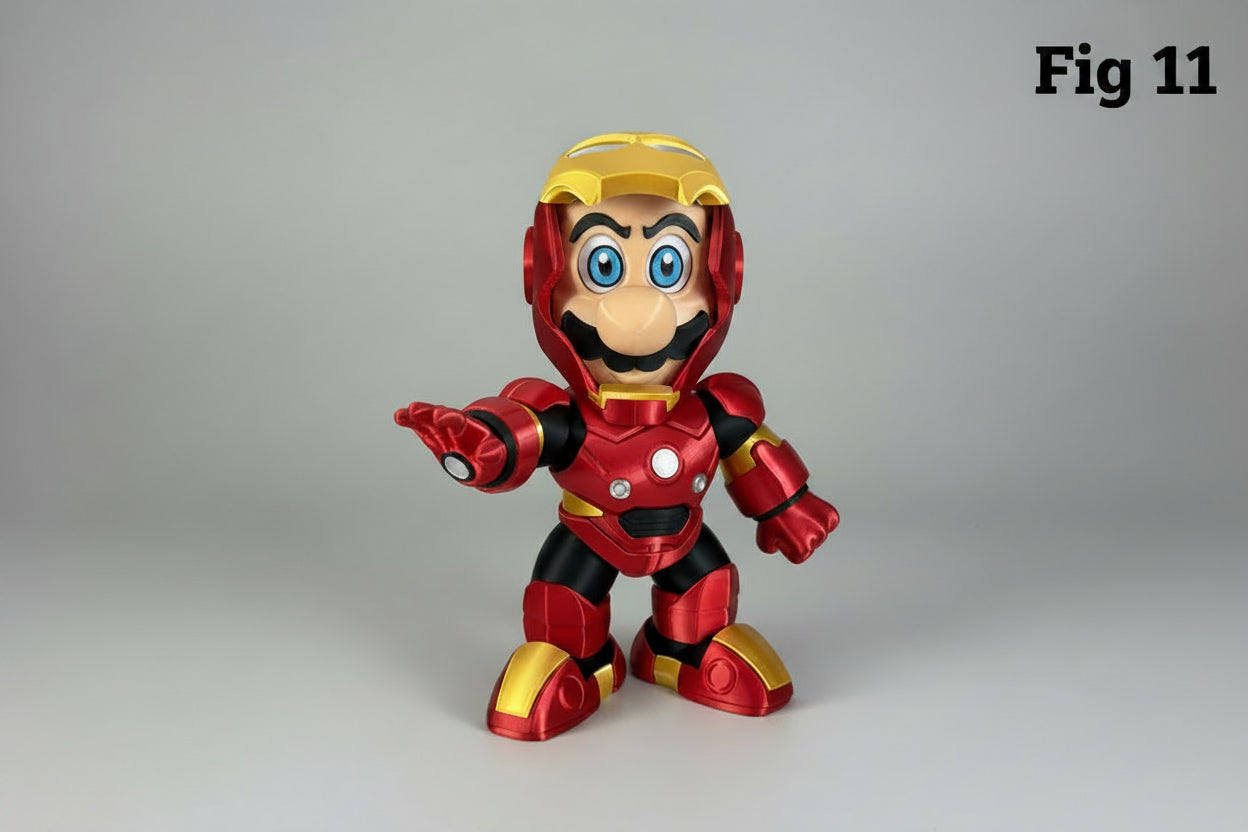 Figurine Fanart Plombier de Customcréa3D, personnage en plastique représentant un plombier avec détails colorés.