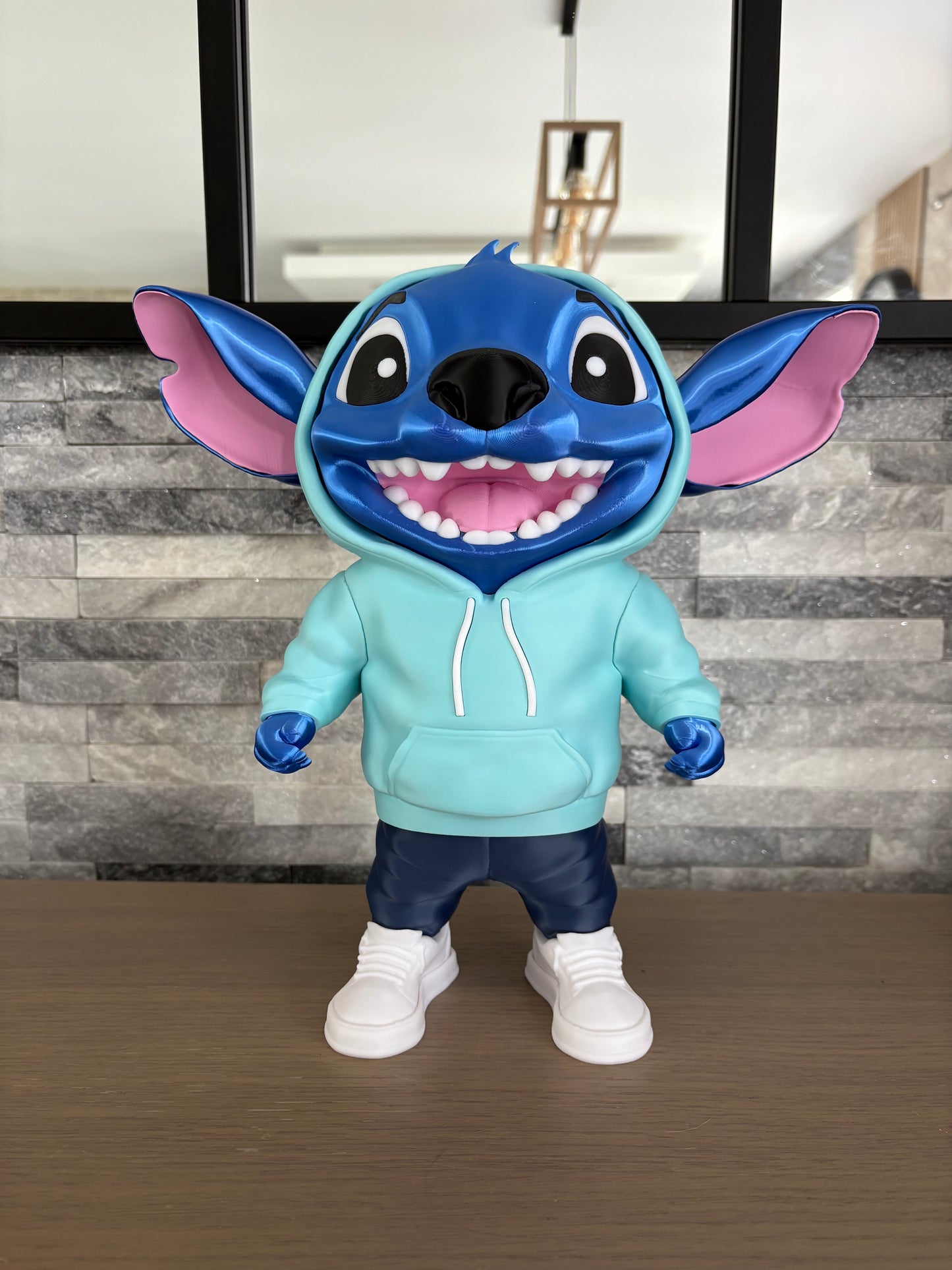 Impression 3D figurine blue urban street