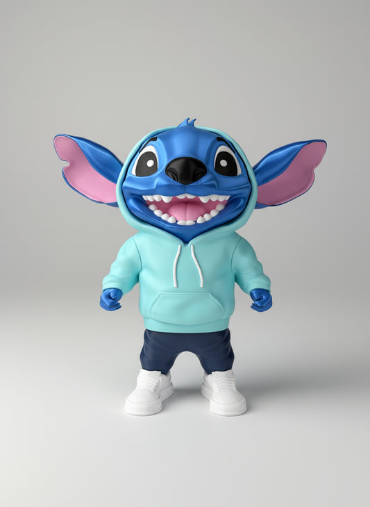 Impression 3D figurine blue urban street