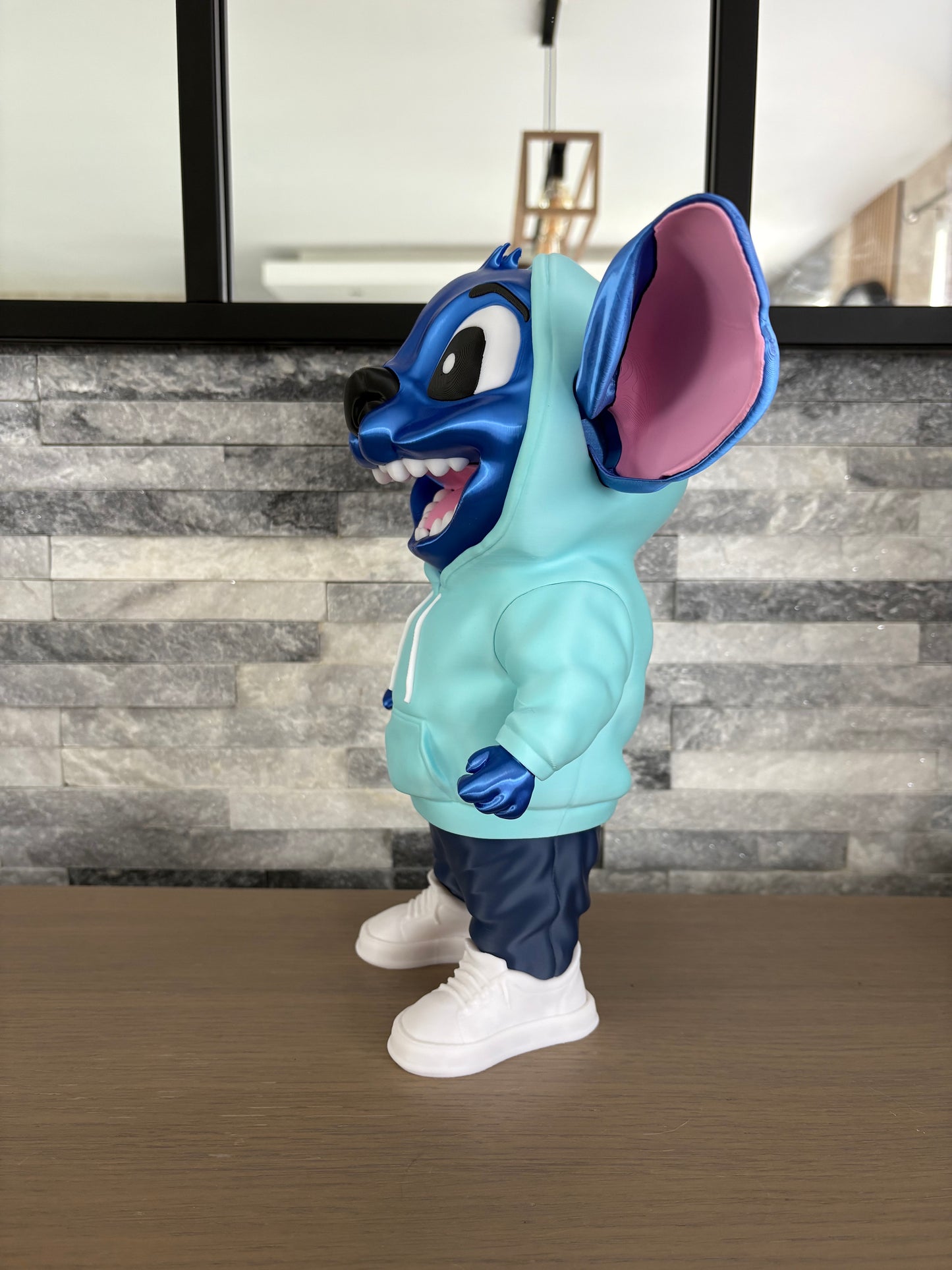 Impression 3D figurine blue urban street