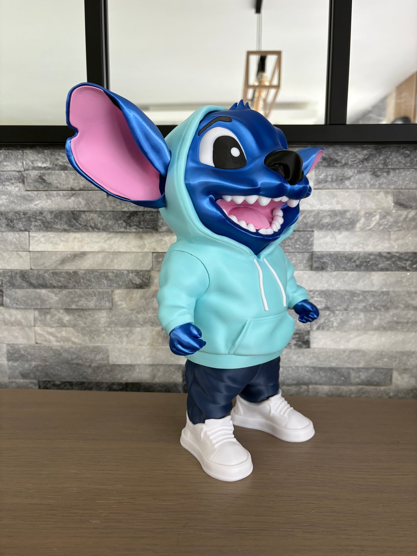 Impression 3D figurine blue urban street