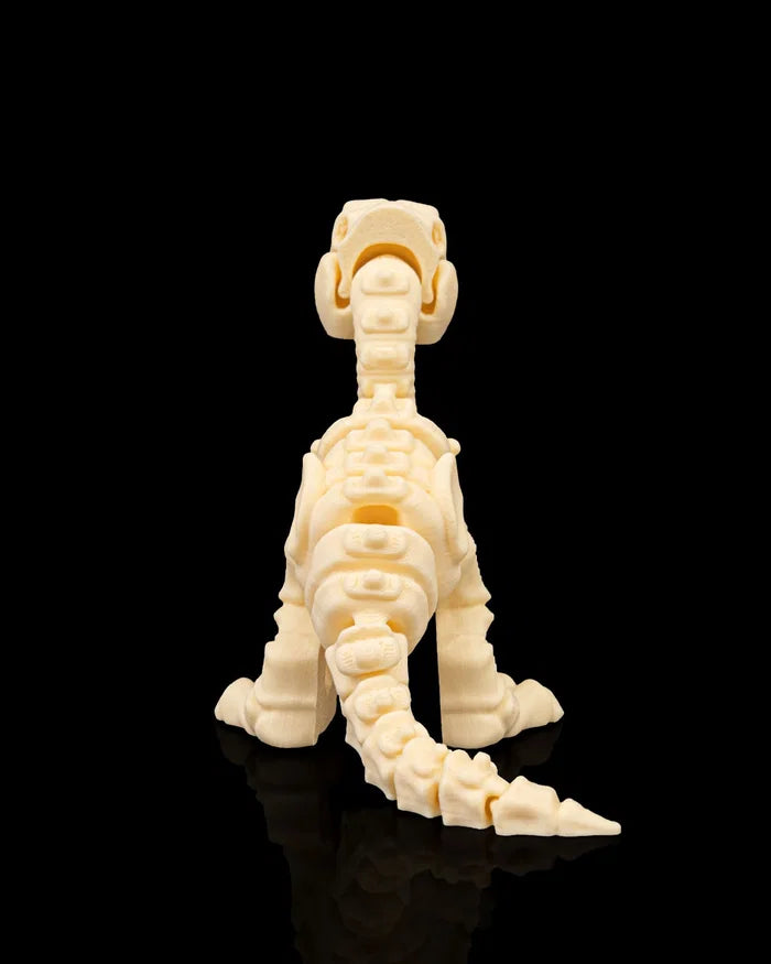 Squelette articulé de Velociraptor en plastique, modèle détaillé de la marque Customcréa3D, pour collection ou décoration.
