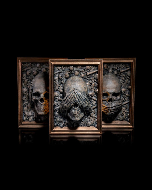 Impressions 3D skull 3 cadres
