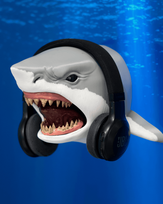 Impression 3D support casque murale Requin