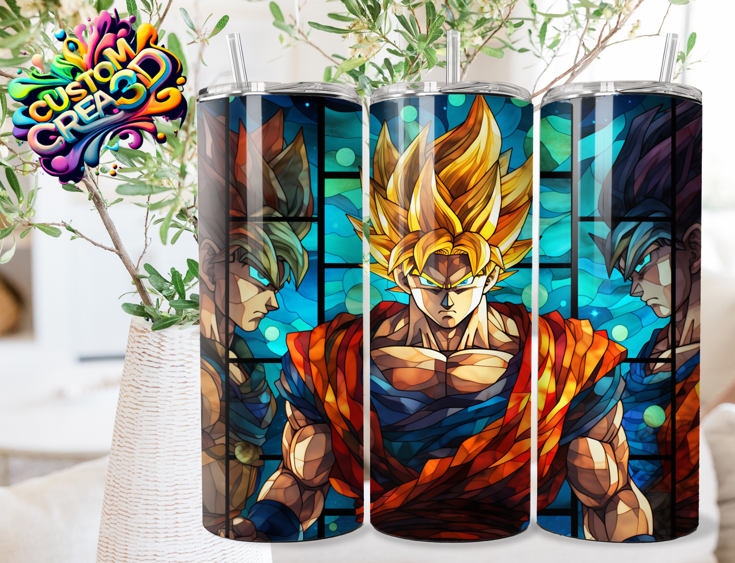 Thermos Thème Manga vitraux 4 modèles