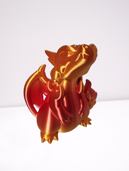 Impression 3D draco couleur feu