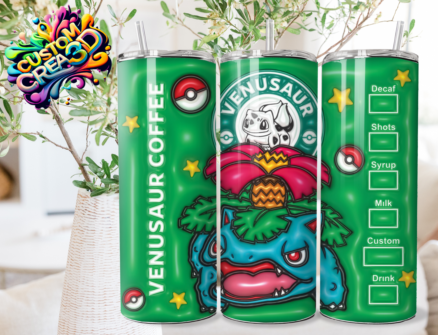 Thermos Thème Puffy poké 20 modèles