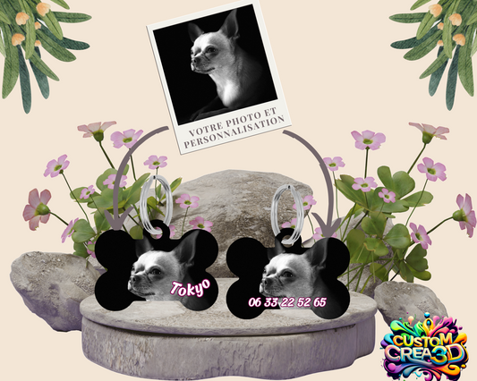 Médaille os chien et chat personnalisable
