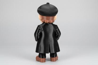 Figurine du plombier de la mafia en 3D, créée par Customcréa3D, montrant une figurine détaillée en pose dynamique.