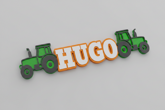 Logo prénom tracteur