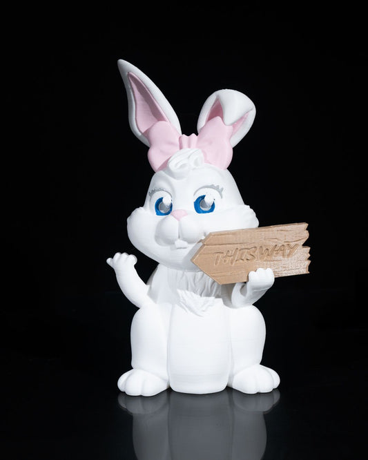 Impression 3D lapin qui vous montre le chemin