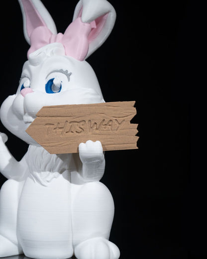 Impression 3D lapin qui vous montre le chemin