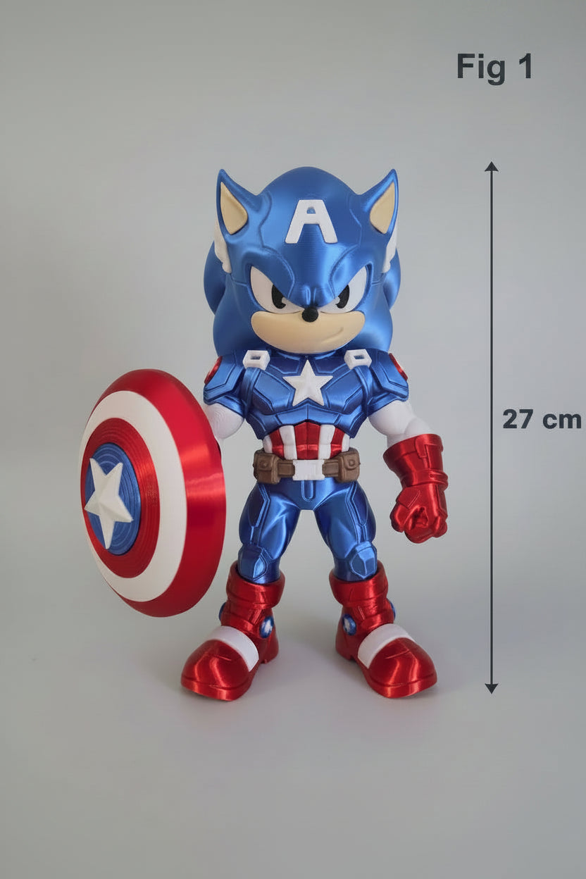 Figurine fanart Hérissons en 3D de la marque Customcréa3D, représentant un hérisson en détails réalistes et colorés.