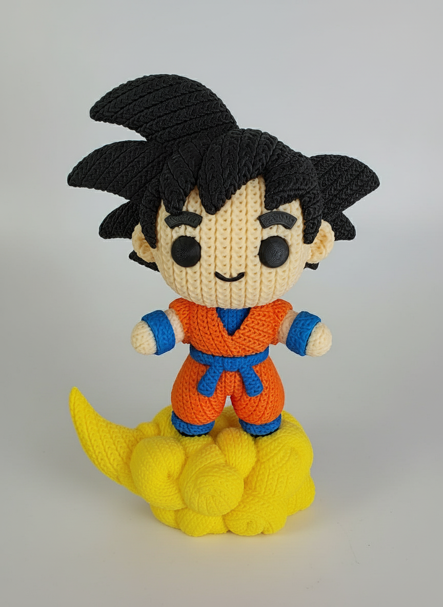 goku kid nuage effet tricoté