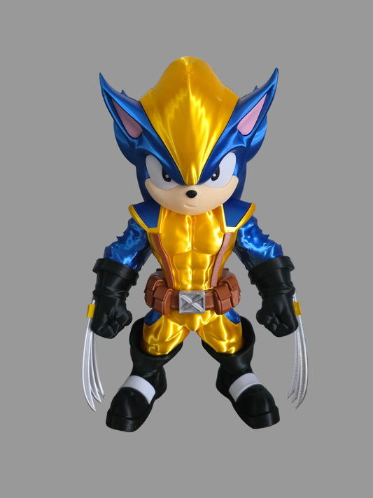 Figurine 3D Hérissons Fanart de la marque Customcréa3D, détail artistique et finition précise, exposée sur un socle blanc.