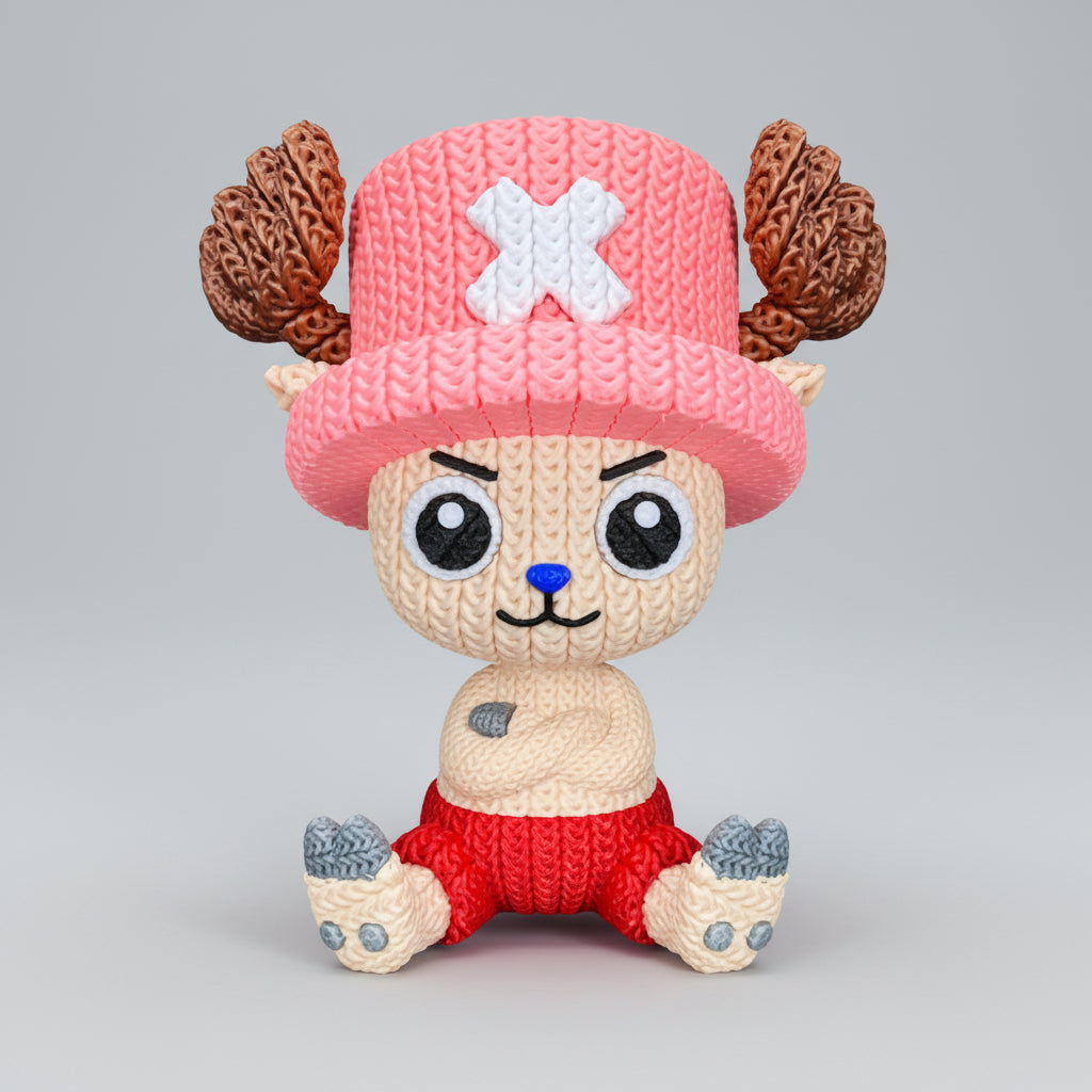 Figurine Fanart Effet Tricoté Pirates en résine, détaillée, représentant un personnage de style pirate, par Customcréa3D.