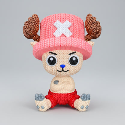 Figurine Fanart Effet Tricoté Pirates en résine, détaillée, représentant un personnage de style pirate, par Customcréa3D.