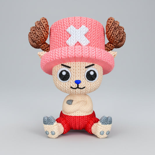 Figurine Fanart Effet Tricoté Pirates en résine, détaillée, représentant un personnage de style pirate, par Customcréa3D.