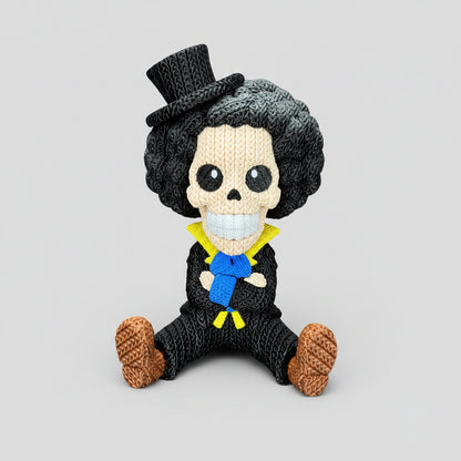 Figurine Fanart Effet Tricoté Pirates en résine, détaillée, de la marque Customcréa3D, représentant un personnage de style pirate.