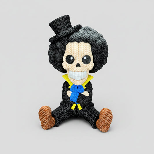 Figurine Fanart Effet Tricoté Pirates en résine, détaillée, de la marque Customcréa3D, représentant un personnage de style pirate.